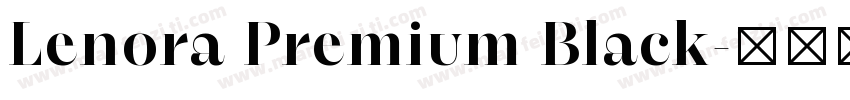 Lenora Premium Black字体转换